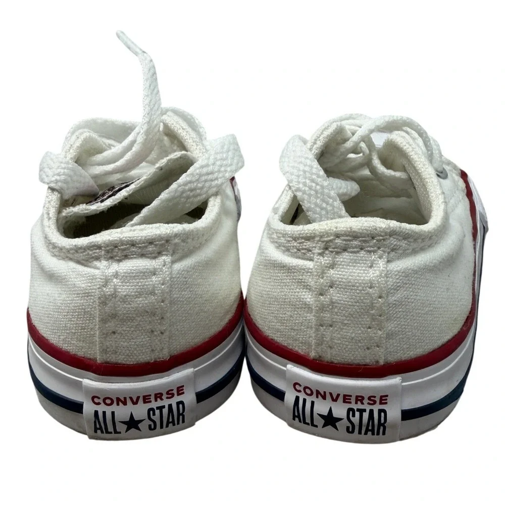 Converse Chuck Taylor All Star Low Top White Canvas Infant Sneakers Size 5 7J256